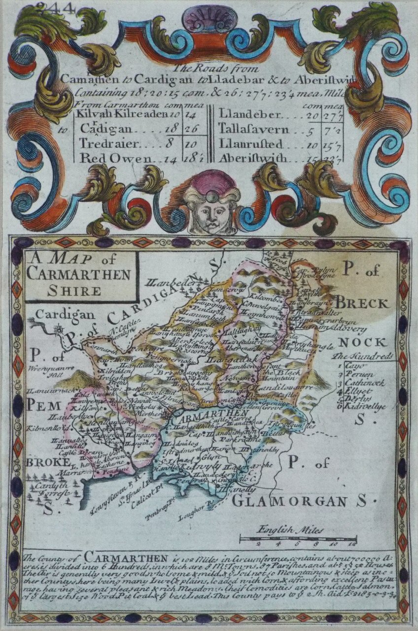 Map of Carmarthenshire - Owen & Bowen